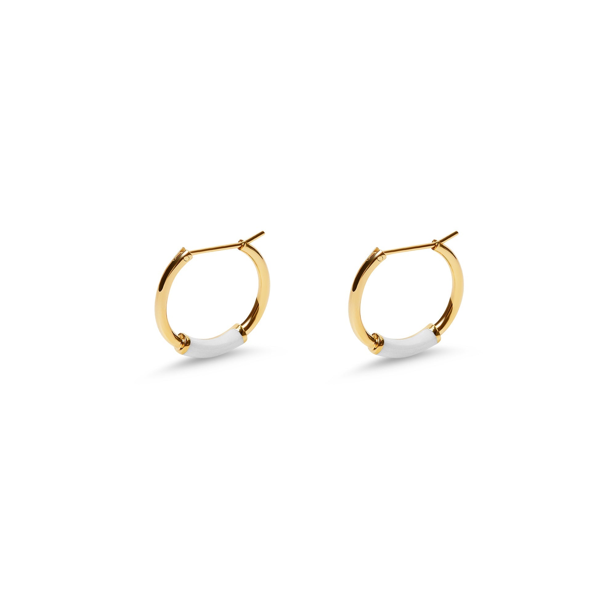 The Small Enamel Hoop | White