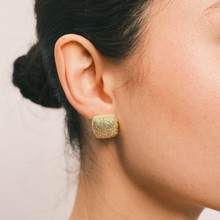 THE TEXTURED SQUARE HEIRLOOM EARRING STUDS - The M Jewelers