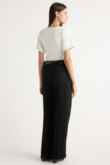 Karolina | Renee Sculpted Scoop-Neck Tee in Size Extra Small