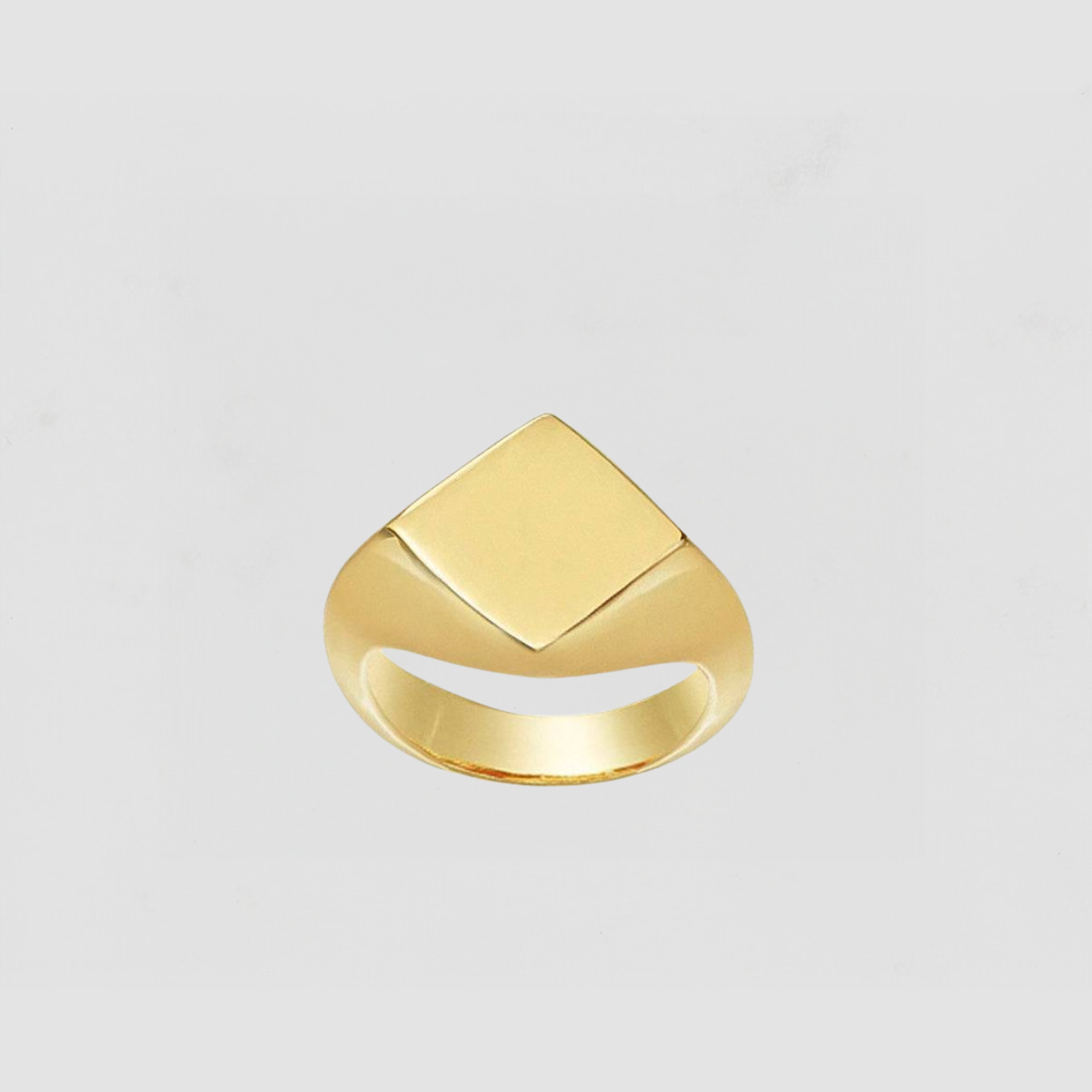 The Rhombus Signet Ring | Gold Vermeil