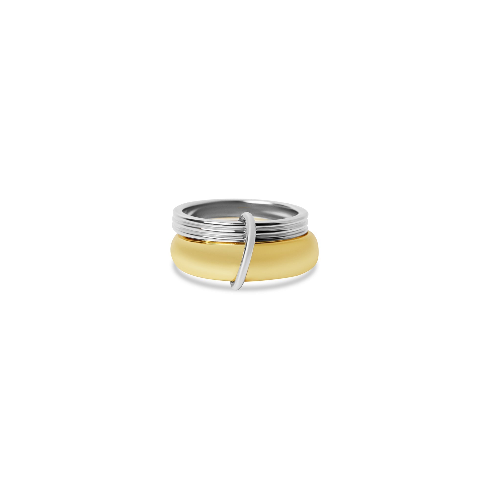 The Reflector Double Band Ring (Elaluz X Argento Vivo) | Gold