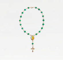 The Emerald Rosary Anklet | 18Kt Gold Plated