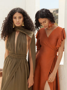 Rukia Dress RUST - diarrablu