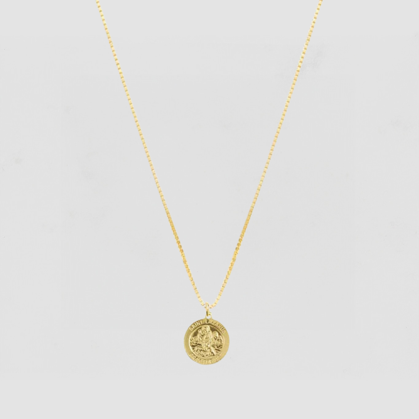 The Saint Lazurus Single Medal Necklace | Gold Vermeil