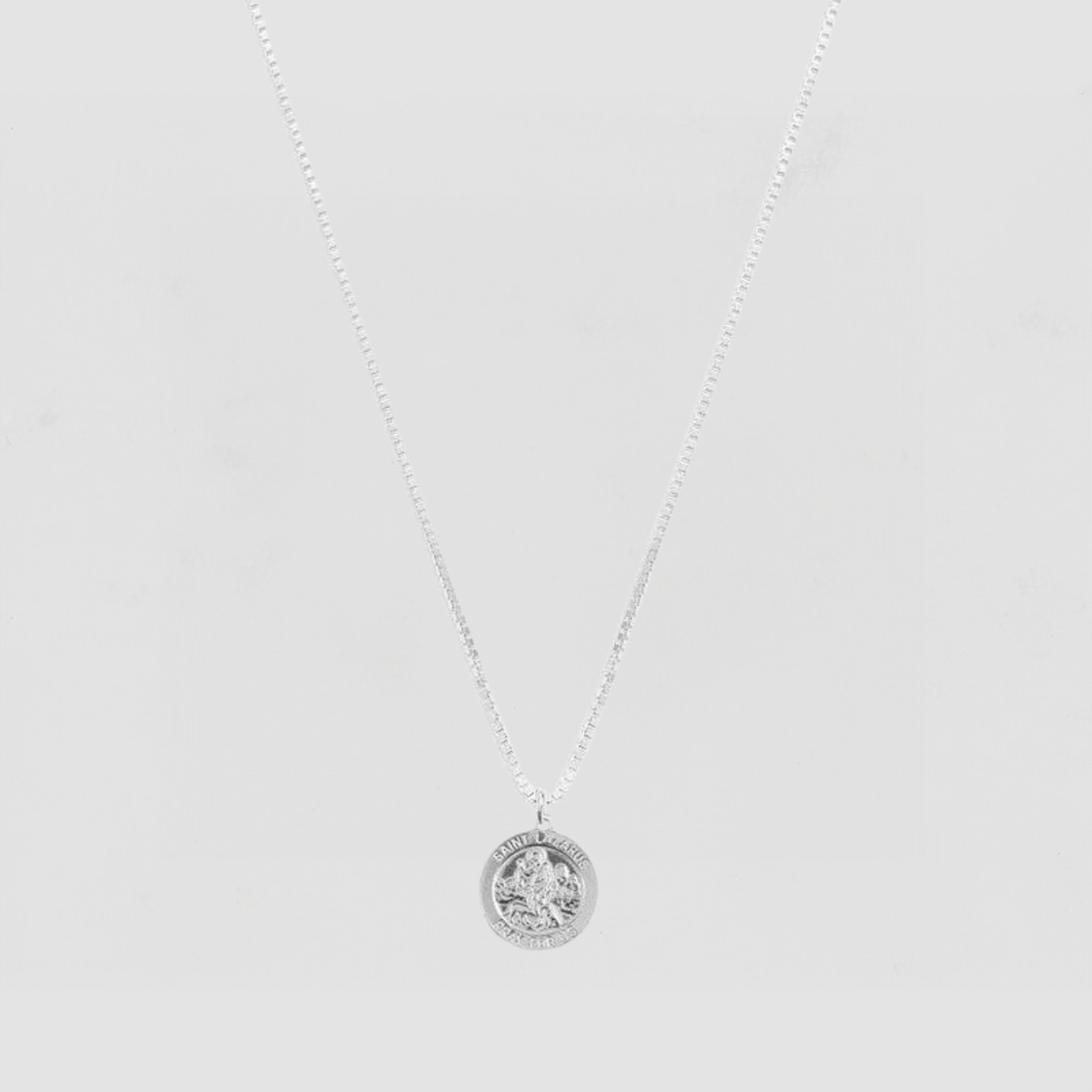 The Saint Lazurus Single Medal Necklace | Sterling Silver