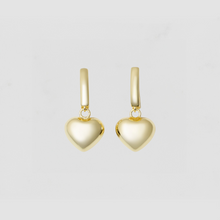 The Sandra Heart Drop Earrings | Gold