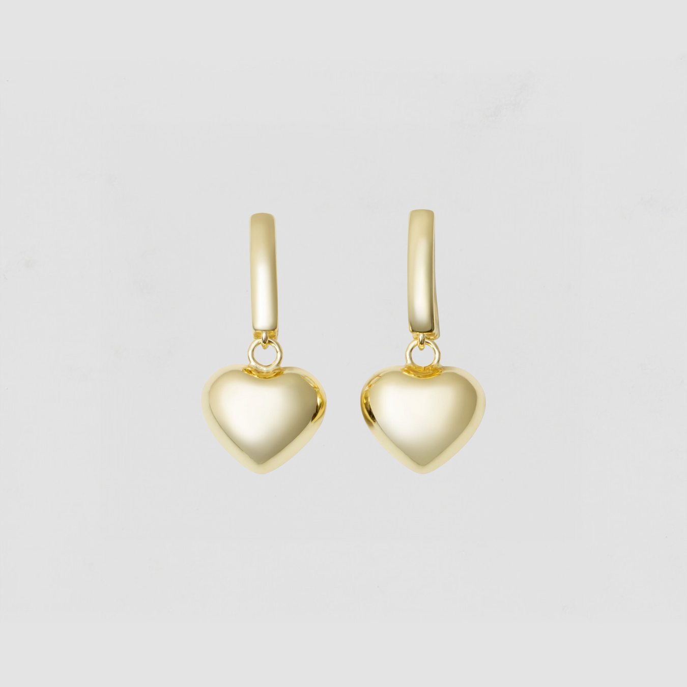 The Sandra Heart Drop Earrings | Gold
