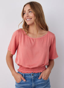 Smocked Waist Top | Blushed Coral