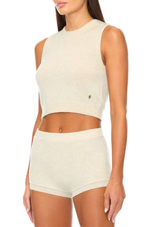 SAWYER CASHMERE TOP OATMEAL TOPS ETERNE 