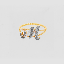 The Script Letter Rope Ring | Gold