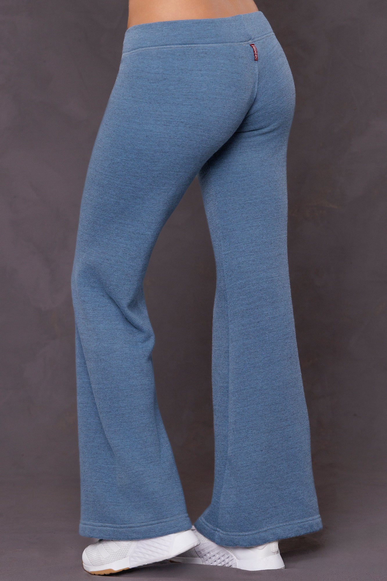 Women | Sherpa Drawstring Flare Sweatpant | Heather/Sky