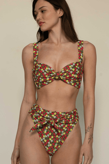 Paula Tie Up Bikini Bottom | Sienna Floral
