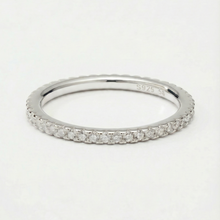 The M Essential Pave Band | Rhodium Plated Brass