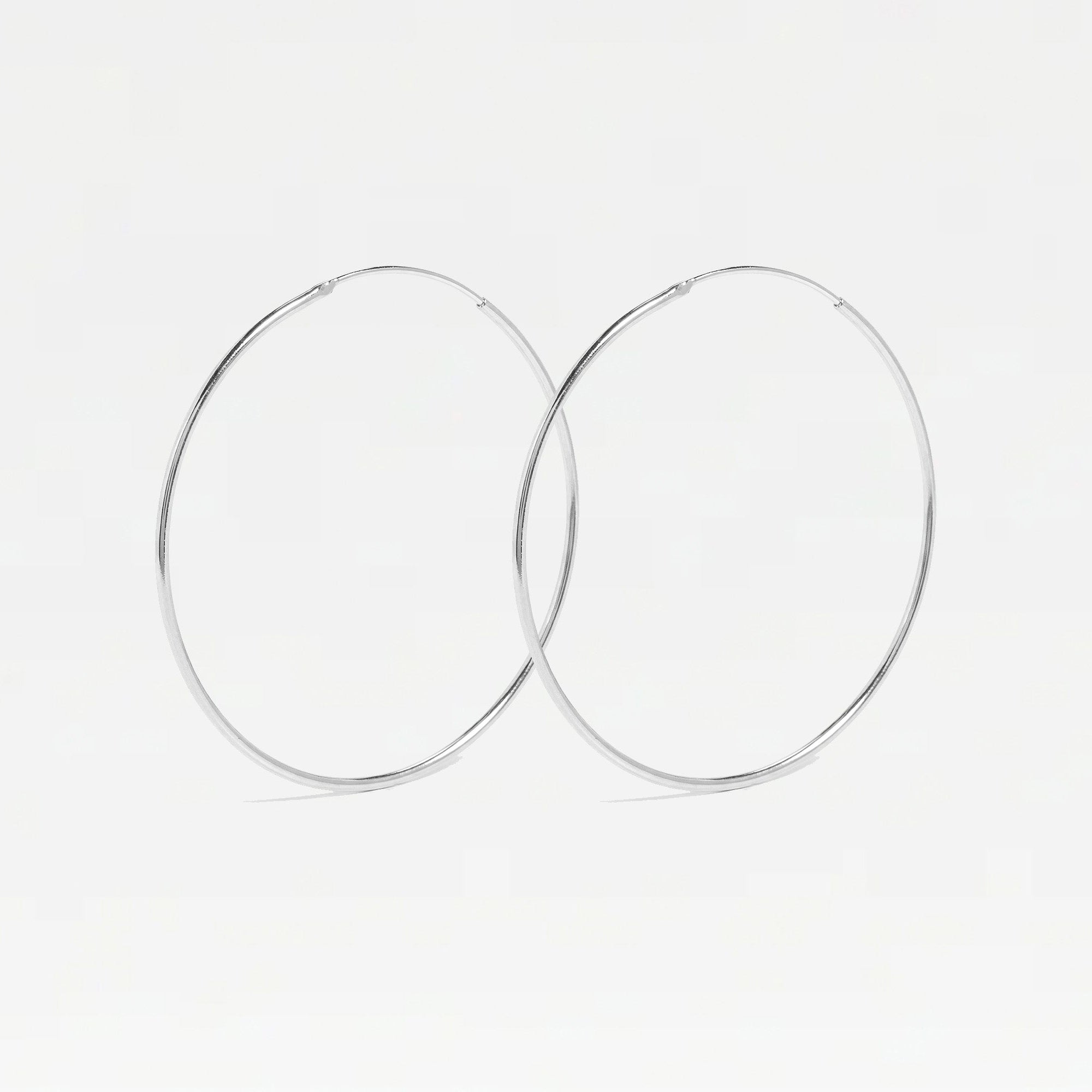 The Extra Large Thin Hoops | Silver