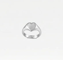 The Tiny Heart Pinky Signet Ring | Sterling Silver