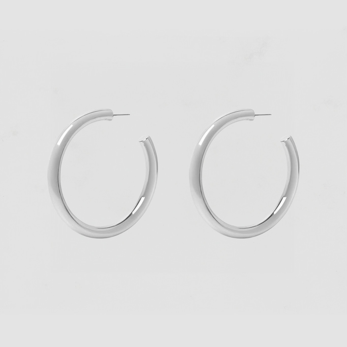 The Thick Hoop Earrings | Silver Vermeil