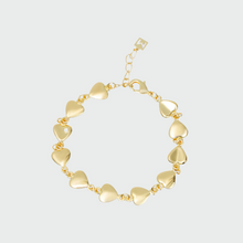 The Single Stone Heart Bracelet | Gold