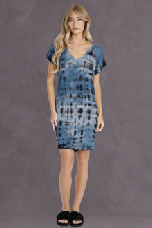 Women | Slouchy T-Shirt Dress | Cloud Wash 1