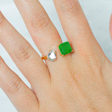 THE AVERY EMERALD SPLIT RING - The M Jewelers