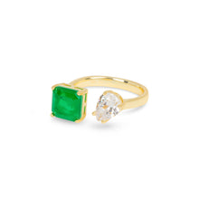 THE AVERY EMERALD SPLIT RING - The M Jewelers