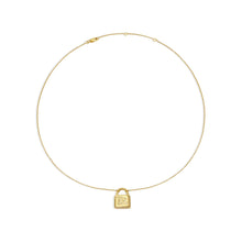 silver padlock necklace