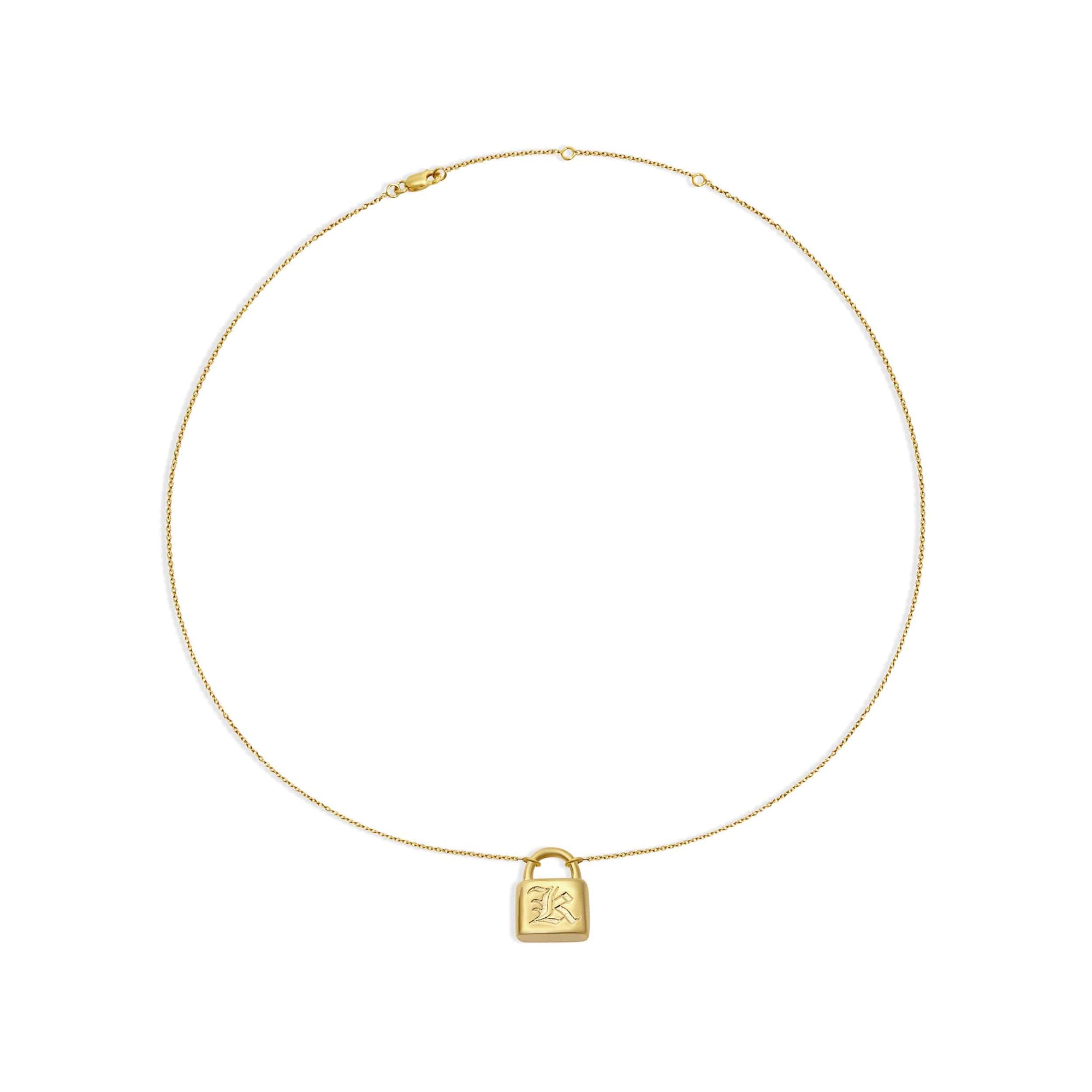 silver padlock necklace