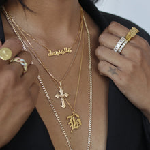 THE OLD ENGLISH PENDANT NECKLACE (UPPERCASE) - The M Jewelers