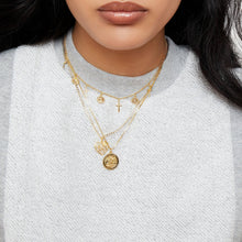 gold st michael medal pendant necklace