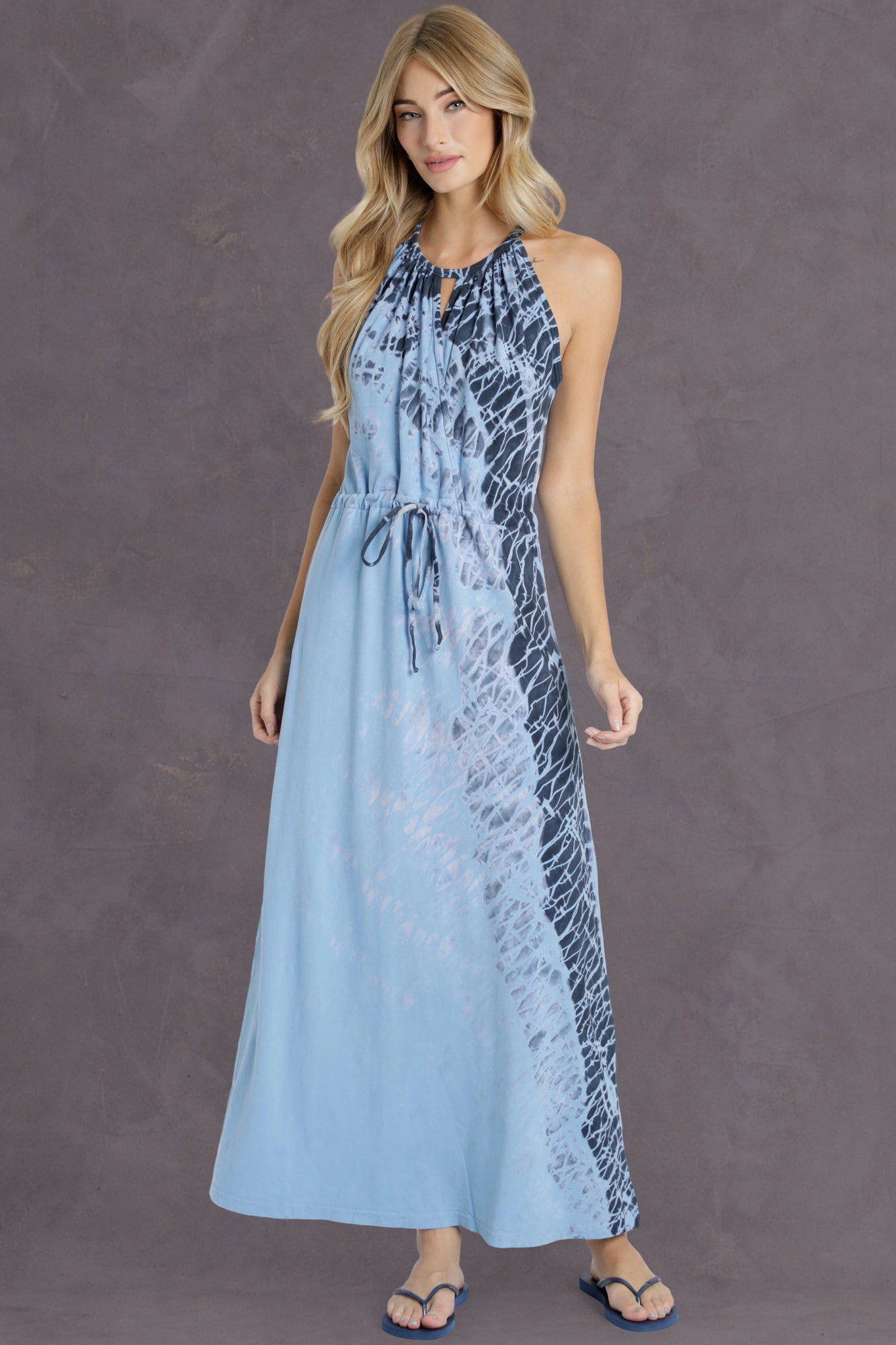 Women | Cross Front Maxi Dress | Diagonal Butterfly Wash 9