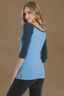 Women | Vintage-V Slide Tee | Cadet Blue