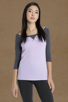 Women | Vintage-V Slide Tee | Lilac