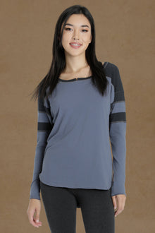 Women | Hi-Lo Sporty Vintage Tee | Dusk