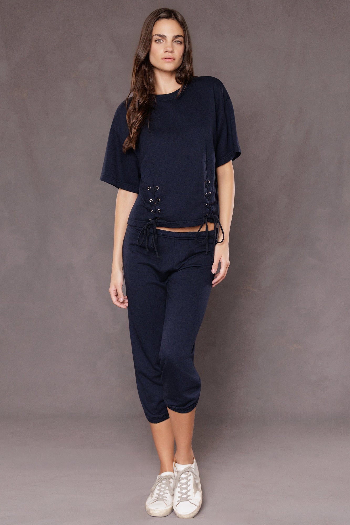 Women | Baby Fleece Basic Pull-On OG Crop Sweatpant | Past Midnight