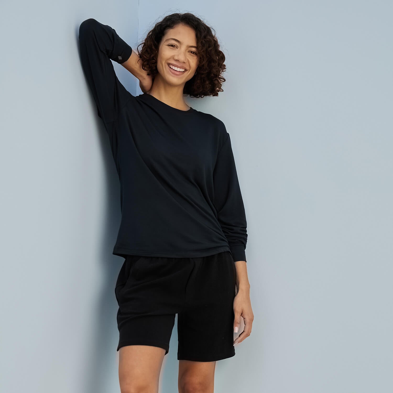 Modal Waffle Spa Short | Black