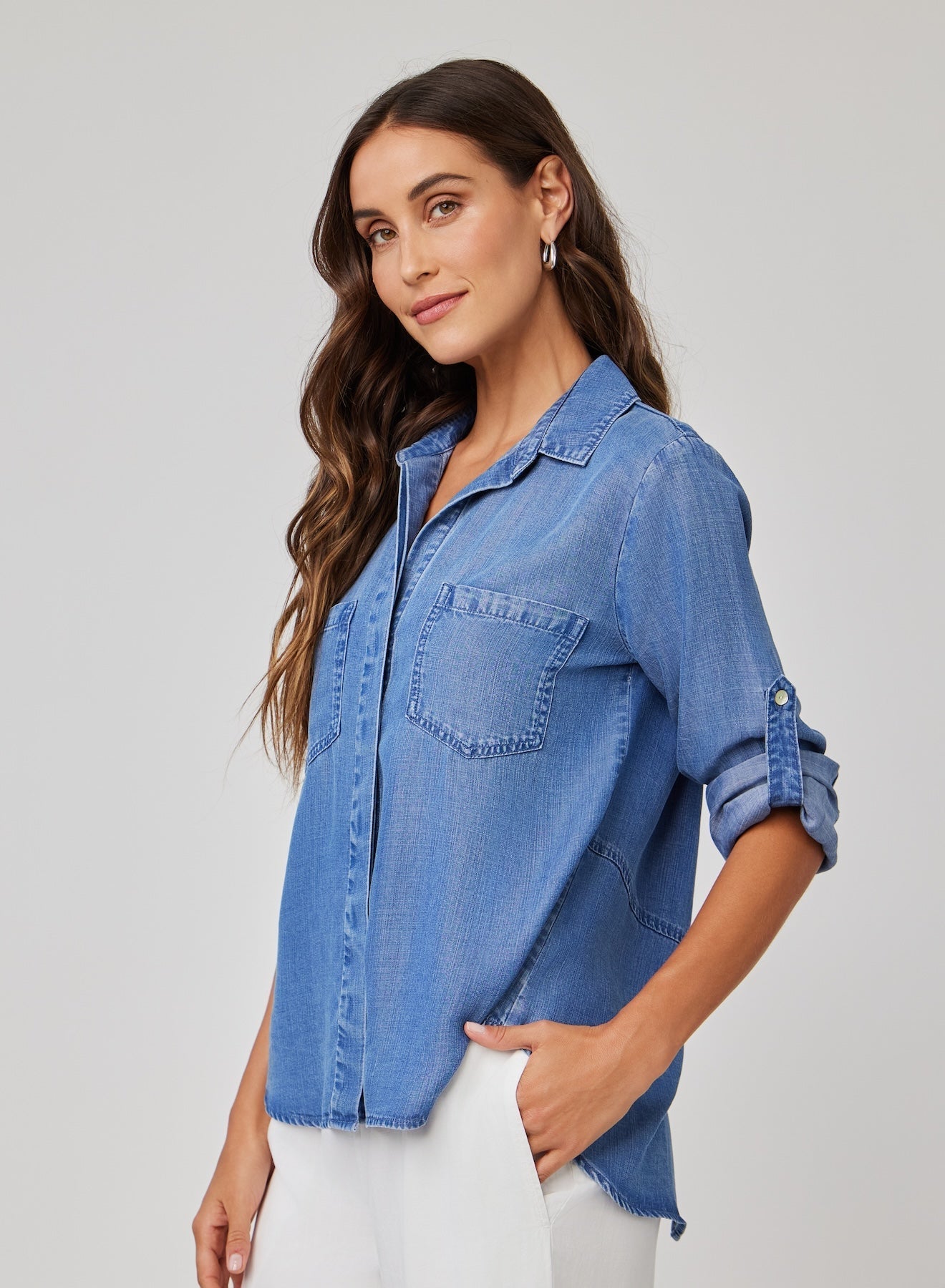 Split Back Button Down | Moonlit Haze Wash