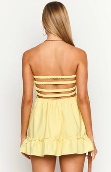 Sundazed Strap Back Dress | Yellow