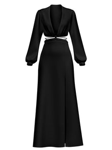 Sustainable Amal Dress - Solid Noir - diarrablu
