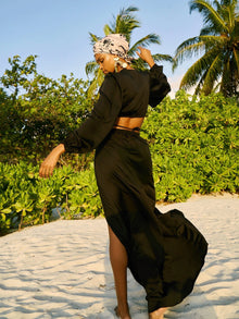 Sustainable Amal Dress - Solid Noir - diarrablu
