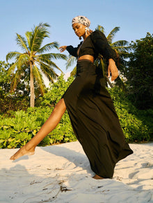 Sustainable Amal Dress - Solid Noir - diarrablu