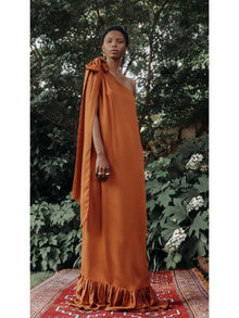 Sustainable Diago Dress - RUST - diarrablu