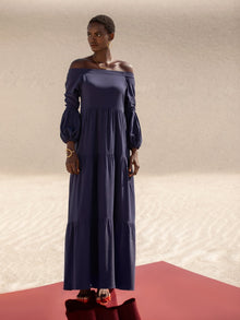 Sustainable Kudi Dress - Solid Navy - diarrablu
