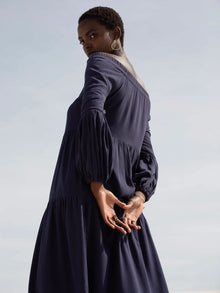 Sustainable Kudi Dress - Solid Navy - diarrablu