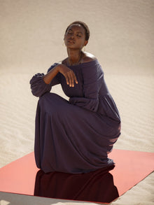 Sustainable Kudi Dress - Solid Navy - diarrablu