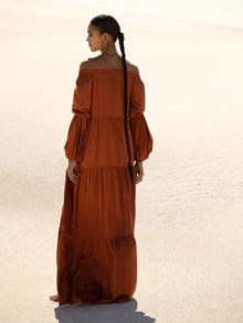 Sustainable Kudi Dress - Solid Rust - diarrablu