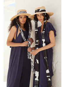 Sustainable Leer Pants - Solid Navy - diarrablu