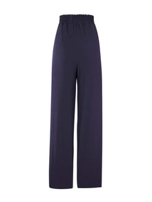 Sustainable Leer Pants - Solid Navy - diarrablu
