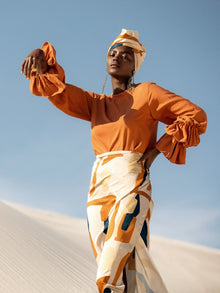 Sustainable Lena Top - Solid Rust - diarrablu