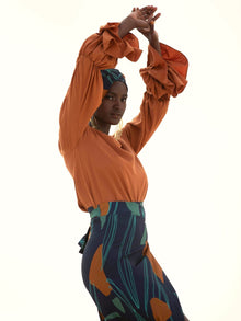 Sustainable Lena Top - Solid Rust - diarrablu