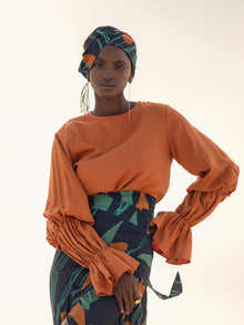 Sustainable Lena Top - Solid Rust - diarrablu