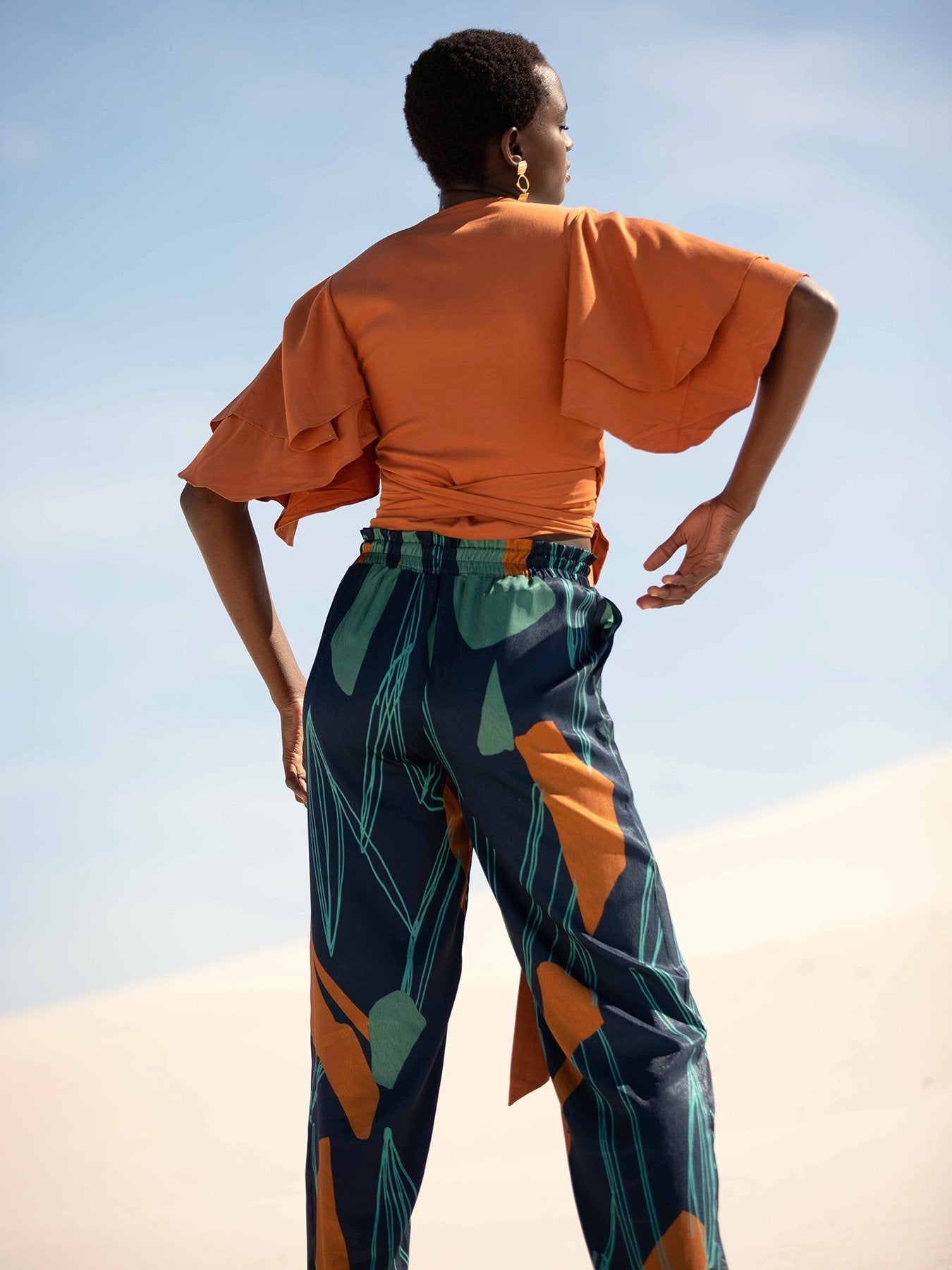 Sustainable Sahel Top - Solid Rust - diarrablu